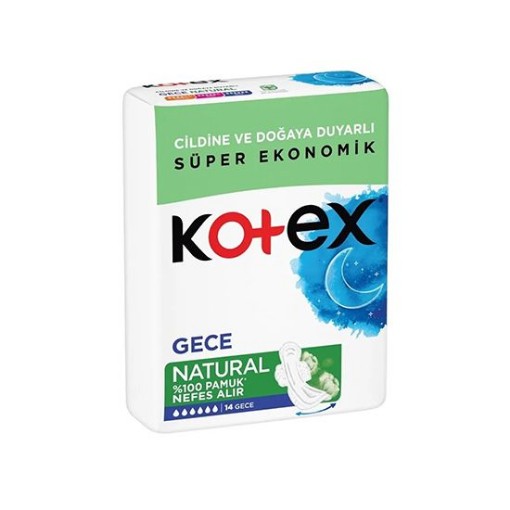 KOTEX NATURAL ULTRA QUADRO 14 LÜ GECE. ürün görseli