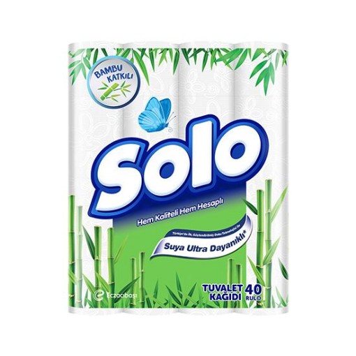 SOLO TUVALET KAĞIDI 40 RULO BAMBU KATKILI. ürün görseli