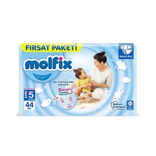 MOLFİX BEBEK BEZİ FIRSAT (5+ NO) 44 LÜ. ürün görseli