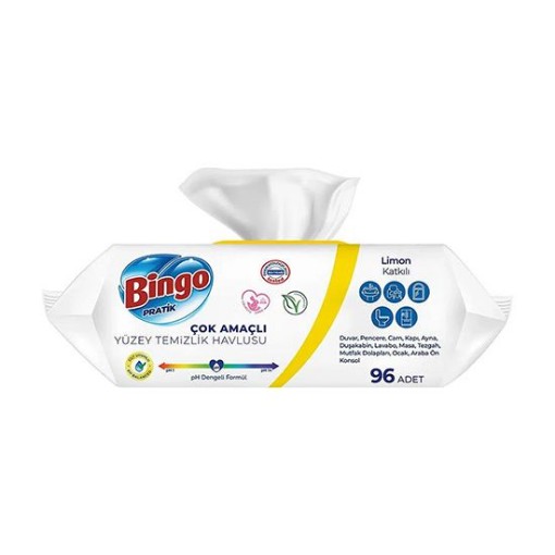 BİNGO TEMİZLİK HAVLUSU 96 LI LİMON. ürün görseli